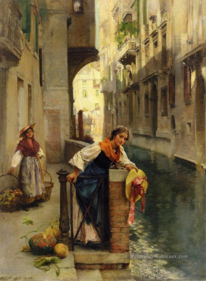 vendeurs de fruits des îles Venise 1903 David Roberts Peintures à l'huile